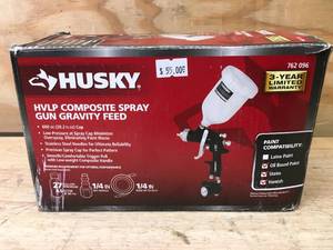 lot 75 image: Husky HVLP Composite Spray Gun Gravity Feed