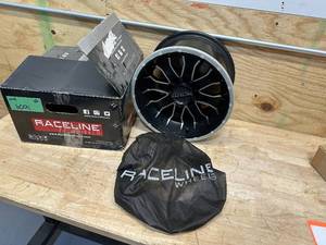 lot 125 image: Raceline Wheels A77 MAMBA UTVATV Wheel Black Machined Finish 12x7 4x156, 5 mm offset(4.2BS)