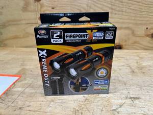 lot 135 image: Performance Tool W2671 2Pk Fpx Flashlights W Pouch, Adjustable Duofocus Beam, Warm White LED, Water and Impact Resistant 052255