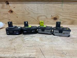 lot 161 image: (4) Ryobi Batteries