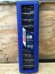 lot 52 image: 11-Piece Deep Drive Impact Socket Set 38 in. Campbell Hausfeld Model # AA000010 - 05022512