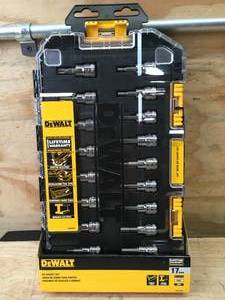lot 54 image: 17-Piece Bit Socket Set 38 Dr. DeWalt Model # DWMT73806CL - 0502257.50
