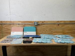 lot 195 image: Lot of - Wrist Rests, Mouse Pads and LabtopTablet Sleeves