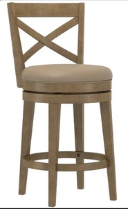 lot 3 image: HH2 Home Wood Swivel Bar Chair MSRP - $200