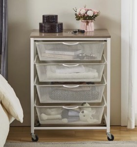 lot 6 image: 4 Drawer Rolling Cart