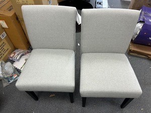 lot 9 image: Denning Fabric Dining Chair 2 Pack MSRP - $175