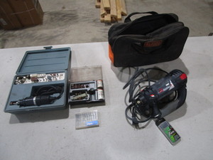 lot 46 image: Dremel Tool wBits, Roto Zip Cut Out Tool