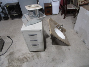 lot 88 image: Bathroom Sink, File Cabinet, Bathroom Exhaust Fan