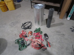 lot 109 image: Ratchet Straps, Tarp Straps, Wire, Insulation