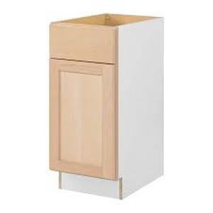 lot 11 image: Hampton Bay 15 in. W x 24 in. D x 34.5 in. H Ready to Assemble Base Kitchen Cabinet in Unfinished with CLICKREADY Technology  Customer Returns See Pictures