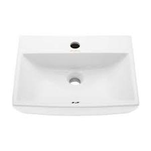 lot 38 image: Swiss Madison Sublime Compact Ceramic Wall Hung Sink in White   Customer Returns See Pictures