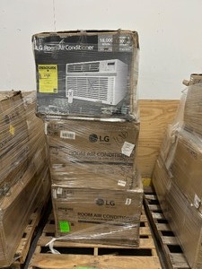 Flash Auction!- 9 Pallets (54 units) 33 Air Conditioners and 21 Dehumidifiers- Ends May 6th at 7:25pm