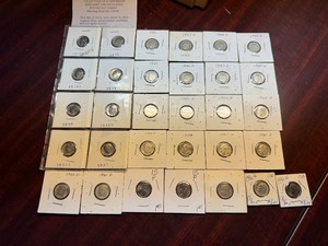 lot 69 image: 31 Roosevelt Dimes - (18 Silver 1964 and earlier and 13 Post 1964 High Grade )