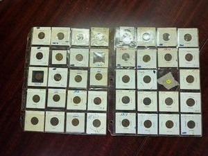 lot 84 image: Sheets of 39 Early  Date Wheat Cents 1909 -1939 Many Better Date Coins