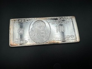 $100 Dollar "Bill" One Troy Pound (12 Troy oz.) Silver Bar