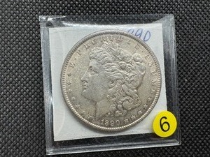 lot 6 image: 1890 Morgan Silver Dollar