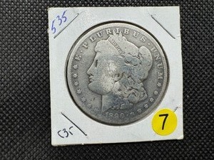 lot 7 image: 1890-O Morgan Silver Dollar