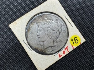 lot 16 image: 1922-S Peace Silver Dollar