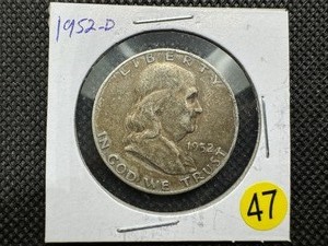 lot 47 image: 1952-D  Franklin Half Dollar
