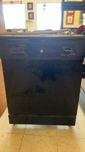 GE Black Built-In Dishwasher with Upper and Lower Racks