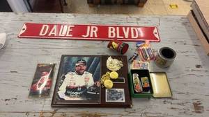 lot 10 image: Large NASCAR Dale Earnhardt Jr. and Jeff Gordon Memorabilia Collection
