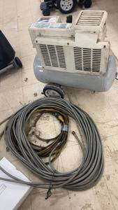 lot 33 image: Craftsman 2 HP Air Compressor Paint Sprayer with Hoses
