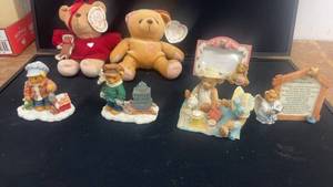 lot 51 image: Set of 6 Cherished Teddies Collectible Figurines and Plush Bears