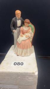 lot 80 image: Porcelain Figurine of Family with Baby