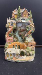 lot 88 image: Thomas Kinkade Tranquil Waters Tabletop Fountain by Bradford Exchange