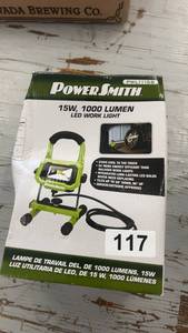 lot 117 image: PowerSmith 15W 1000 Lumen LED Work Light