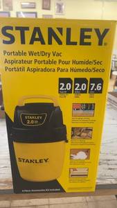 lot 118 image: Stanley 2.0 Peak HP Portable WetDry Vacuum with 2 Gallon Capacity