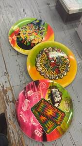 lot 119 image: Set of 3 Collectible April Fools Frisbees with Graphic Designs