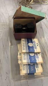 lot 121 image: Vintage View-Master Stereoscope Viewer with 10 Reels
