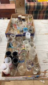 lot 124 image: Collection of 60 Assorted Shot Glasses