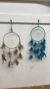lot 149 image: Set of 2 Handmade Dreamcatchers with Feathers