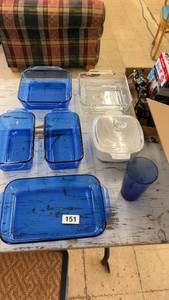 lot 151 image: Set of Assorted Glass Bakeware Including Pyrex and Anchor Hocking