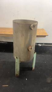 lot 226 image: Used Industrial Metal Cylinder Tank with Stand