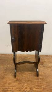 lot 238 image: Antique Wooden Side Cabinet with Hinged Door