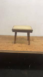 lot 239 image: Wooden Side Table with Marble Top