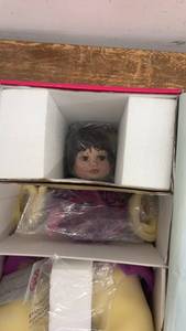 lot 240 image: Marie Osmond Olive May Loving Tributes Doll with Certificate of Authenticity