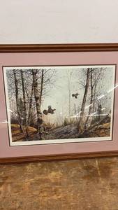lot 279 image: David A. Maass Signed and Numbered Wildlife Print - Ducks in Forest Scene