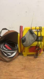 lot 205 image: Portable Jump Starter and Jumper Cable Set with Carry Bag