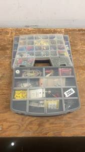 lot 206 image: Collection of Mixed Hardware and Fasteners Organizer Set