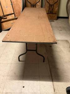 lot 303 image: 8ft banquet table with legs