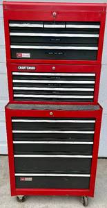 lot 10 image: Craftsman 3 pc Locking Tool Chest
