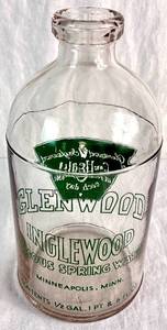 lot 27 image: Vintage Glenwood Inglewood Famous Spring Water Glass 12 Gallon Water Bottle