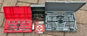 lot 49 image: Tool & Die Sets- Craftsman Tap & Hexagon Set, Vermont American Corp Threading Set