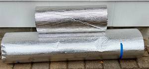 lot 50 image: Reflective Bubble Foil Thermal Insulation - 2 pieces 21 x 4 and 15 x 2