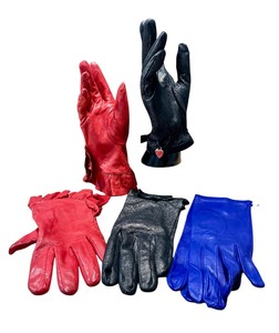 lot 12A image: Three Pairs of Ladies Leather Gloves including a Pair of Moschino Leather Gloves