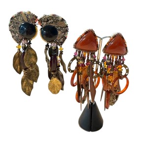 lot 16A image: Two Pair of Vintage Chipita Statement Earrings